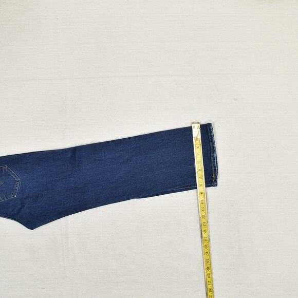 Levi's Women Jeans Cotton Blue Size 24 Ribcage Straight Ankle Denim Button Fly - Picture 6 of 8